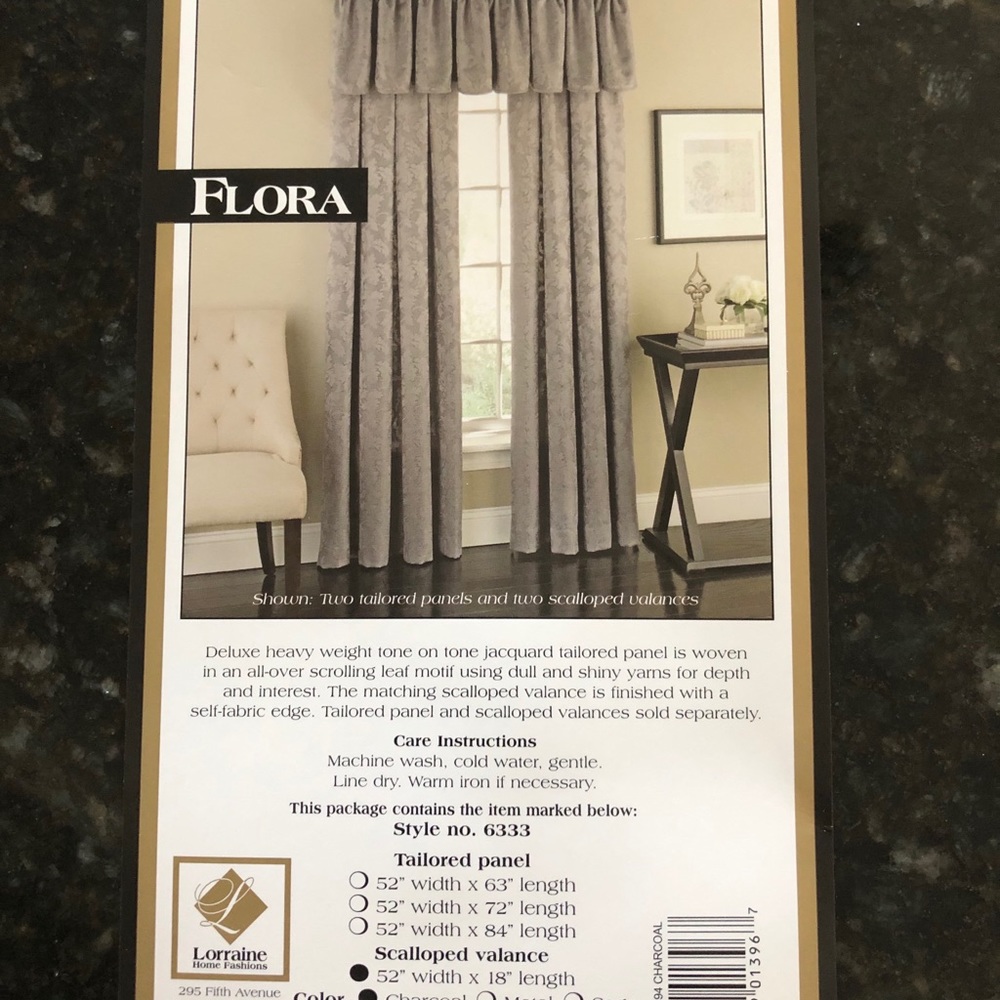 Navy Blue Valances - Picture 2 of 3